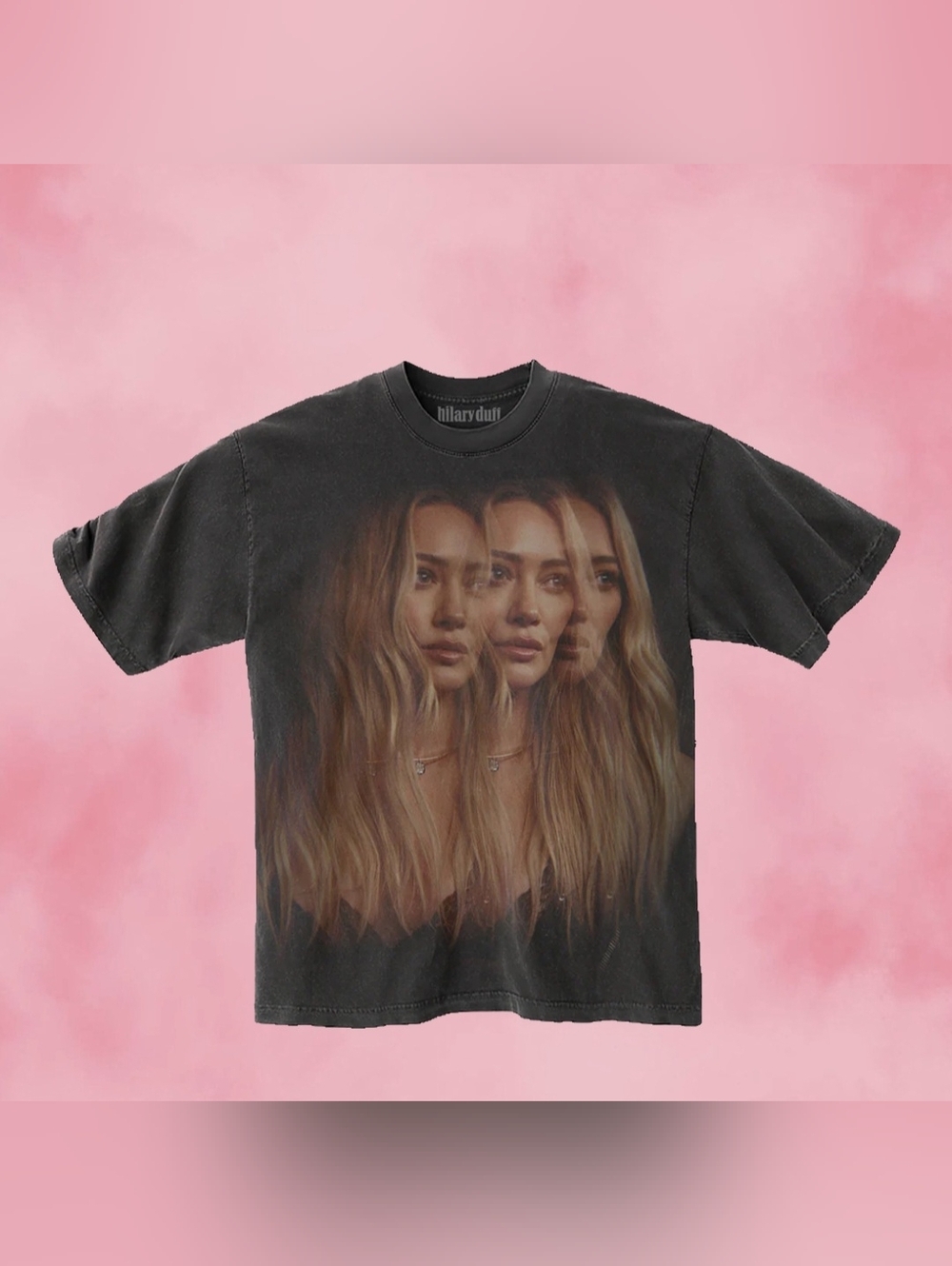 Hilary Duff Graphic Band Tee with Pink Logo - Picture 3 of 5